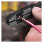 Klein® J215-8CR High Leverage Hybrid Plier With Crimper, 2 in L x 1/2 in W x 1/2 in THK Jaw, Side Cut, 8 in OAL