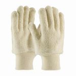 PIP® 42-C700/L Loop-Out Work Gloves, Seamless Style, L, Cotton Terry Cloth Palm, Cotton, Natural, Knit Wrist Cuff, Bright Coating, Resists: Abrasion, Cut and Heat, Unlined Lining