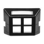 PREMISE WIRING iSTATION™ FP4BK Furniture Plate, 1 Gang, Molded ABS, Black