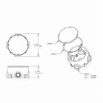 Carlon® E970CE Type X Non-Metallic Round Conduit Body, 3/4 in Hub, 15.16 cu-in Capacity, PVC