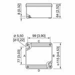 R. STAHL 8118/121-805 Junction Box, 115 mm H x 115 mm W x 64 mm D, Glass Fiber Reinforced/Polyester Resin