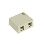 QuickPort® 41089-2IP 2-Port Outlet Box, Snap-In Module, For Use With Individual QuickPort® Snap-In Connector Module, Surface Mount, Plastic