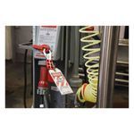 Brady® 65520 Rectangular Lockout Tagout Tag, 5-3/4 in H x 3 in W, Black/Red on White Legend/Background, 3/8 in Hole, B-837 Polyester