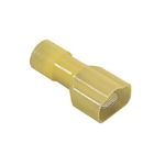 IDEAL® 83-9931 Insulated Male Disconnect Terminal, 12 to 10 AWG Conductor, 0.25 x 0.2 in Tab, Brazed Seam Barrel, Brass