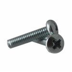 BBI 587263 Fully Threaded Machine Screw, Measurement System: Imperial, #6-32 Thread, 2 in OAL, Carbon Steel, Pan Head, Zinc CR+3 Plated, Phillips® Drive