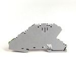 Rockwell Automation Spring Clamp Terminal Block,Block with 1 Plug in Component, 1 Feed-Through Circuit, and 1 Ground Connection,4 mm (# 22 AWG - # 10 AWG),Standard Feedthrough,Gray (Standard),