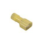 IDEAL® 83-9931 Insulated Male Disconnect Terminal, 12 to 10 AWG Conductor, 0.25 x 0.2 in Tab, Brazed Seam Barrel, Brass