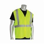 PIP® 302-WCENGLY-4X 302-WCENG Solid Vest, 4XL, Hi-Viz Lime Yellow, Polyester, Hook and Loop Closure, ANSI Class: Class 2