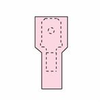 Scotchlok™ MU18-250DFX Standard Disconnect Tab, 22 to 18 AWG Conductor, 1/4 in Tab, 0.08 in ID Butted Barrel, ETP Copper, Red, Insulated: Non-Insulated