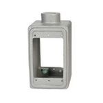 Appleton® UNILETS® FS-1D-75 Type FS Double Opening Heavy Duty Shallow Device Box With Internal Ground Screw, Malleable Iron, 25 cu-in Capacity, 1 Gang, 1 Outlet, 1 Knockout, 4.56 in H x 2.81 in W x 3.88 in D Dimensions