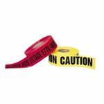IDEAL® 42-051 High Visibility Barricade Tape, Red, 1000 ft L x 3 in W, Legend: DANGER, LDPE