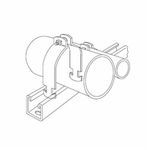 Kindorf® C-105-AL-2 Pipe Strap, 2 in, Aluminum, For Use With IMC/Rigid Conduit, Galv-Krom®