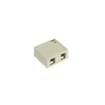 QuickPort® 41089-2IP 2-Port Outlet Box, Snap-In Module, For Use With Individual QuickPort® Snap-In Connector Module, Surface Mount, Plastic