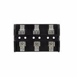 Bussmann T60060-3CR Open Fuse Block With Reinforced Spring, 600 VAC/VDC, 31 to 60 A, Class T, 2 AWG Wire, 3 Poles