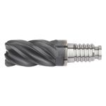 Kennametal® Duo-Lock™ 6072258 HARVI™ II UDDV High Performance Corner Radius End Mill, 3/4 in Diameter Cutter, 1-1/8 in Length of Cut, 5 Flutes, 0.73 in Shank Diameter, 66.8 mm OAL, PVD-AlTiN Coated