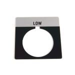 Rockwell Automation 800T Legend Plate,StandardLOW, Package Quantity 1 ,Gray