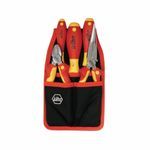 Wiha® 32872 Cutter/Plier/Screwdriver Set, Belt Pack Pouch Tool Storage, 5 Piece, Insulated: Yes