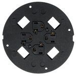 PREMISE WIRING SystemOne™ S1SP4X4 Fabricated Standard Sub-Plate With 18 in Lead, 5.36 in Dia, 6.26 in W, Composite