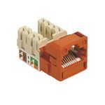 CommScope CC0020529/1 UNJ Type UTP Cat 5e IDC Termination Modular Jack, Thermoplastic, Orange