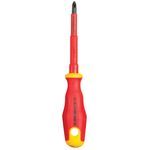 Jonard Tools® INS-2100 Screwdriver, Phillips Point, #2 Point, Steel Shank, 7-3/4 in OAL, TPE Handle, Black Oxide