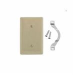 PREMISE WIRING NP14I Standard Blank Wallplate, 1 Gang, 4.63 in H x 2.88 in W, Nylon, Ivory