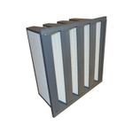 Koch Filter® 111-600-102 DuraMAX™ 4v High Capacity Minipleat V-Cell Filter, 24 in H x 20 in W x 12 in D, MERV 15 MERV, Domestic