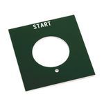 Rockwell Automation 800H 7 & 9 Legend Plates, Vertical, No Color Code, Standard, START (Green)