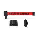 Banner Stakes PL4116 PLUS Wall Mount System, Red "Do Not Enter-Arc Flash Boundary", Includes: 1 PLUS Wall Mount Kit, 1 PLUS Banner Head, Belt Length 15 ft, Suitable for Indoor/Outdoor Use