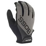 Boss® 120-MU1220T/L 120-MU1220T High Performance Gloves, Microfiber Palm, Synthetic Leather Palm, Grey, Slip-On Cuff, Uncoated Coating, Spandex® Lining