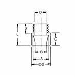 Carlon® E943N Non-Metallic Terminal Adapter, 4 in, Male x Socket Thread, PVC