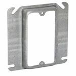 RACO® 768 Drawn Raised Square Box Cover, 5/8 in L x 4 in W, Mud Ring Cover, Metallic