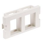 PREMISE WIRING iSTATION™ IM2K1W 2-Port Flat Unloaded AV Keystone Module, For Use With: Modular Plate Frames, Molded ABS, White