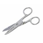 IDEAL® 35-088 Electrician's Scissor With Stripping Notch, 1 in Length of Cut, 5-1/4 in OAL, Carbon Steel Blade