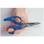 Jonard Tools® ES-1964ERG Electrician's Scissor, 1-3/4 in Length of Cut, 6-1/4 in OAL, Sharp Tip, Serrated Edge