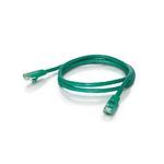 Quiktron® 570-120-007 Value Series Snagless Booted Patch Cord, Category: Cat 5e, 24 AWG 4-Pair Stranded Copper Conductor, RJ45 Male Connector, 7 ft Cord Length, Green