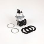 Allen-Bradley 800TC-JG11A 800T PB, 30mm Selector Switch, 3 Position Selector Switch, Std KB7 Cam, Finger Guards on Terminals, 1 NO 1 NC Std Contacts, Wing Lever Maintained, Gray, Device with Packaging