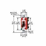 Hubbell® CS1224I Construction 4-Way Toggle Switch, 120/277 VAC, 20 A, 1-1/2 hp at 120 VAC, 2 hp at 240 VAC Power, 2-Position Contact Configuration