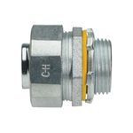 Crouse-Hinds Liquidator™ LT200 Non-Insulated Liquidtight Conduit Connector, 2 in Trade, Straight Angle, Malleable Iron, Electroplated Zinc