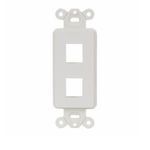 Hubbell® ISF2OW Adapter Frame, 1 Gangs, 2 Ports, ABS, For Use With All Hubbell Keystone Connection, White