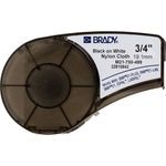 Brady® M21-750-499 M Series Label Cartridge, 16 ft L x 3/4 in W, Nylon, Black/White