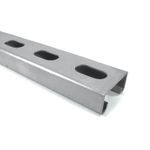Superstrut® B1200HS-20GR B Series Half Slotted Metal Channel, 9/16 x 1-1/8 in Slot, 2 in Slot Spacing, 12 ga Thickness, 20 ft L