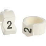 Brady® SCN36-2 Clip Sleeve™ Pre-Printed Wire Marking Sleeve, 0.362 to 0.413 in Wire, Nylon, 2 Legend