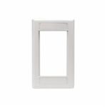 PREMISE WIRING iSTATION™ IMF1W Modular Faceplate Frame, 1 Gangs, ABS, For Use With iSTATION™ HDBaseT™ In-Wall HDMI Extender, White