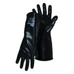 Boss® Guardian™ 1UB0014L Chemical-Resistant Gloves, L, Ergonomic Hand, Butyl Rubber, Black, Unlined Lining, 14 in L, Resists: Aldehydes, Concentrated Mineral Acids, Esters and Ketones, 14 mil THK