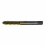 NORSEMAN™ 61649 Type 32-AG Straight Flute Hand Tap, Right Hand Cutting Direction, D5 Thread Limit, Plug Chamfer, 4 Flutes, TiN Coated, HSS