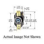 Hubbell® Twist-Lock® HBL2440 Flush Mount Standard Single Locking Receptacle, 120/208 VAC, 20 A, 4 Poles, 4 Wires, Black