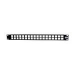 Hubbell® UDX48E Keystone Unloaded Multi-Media Jack Panel, 48 Ports, Category: Cat 6a/6/5e/3, 16 ga Cold Rolled Steel
