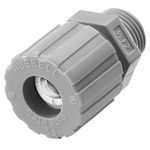 Wiring Device-Kellems SHC1022CR Low Profile Non-Metallic Straight Cord Connector, 1/2 in Trade, Cable Openings: 0.25 to 0.38 in, Nylon