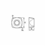 Kennametal® XELT160512ERD41/X500 Single Sided Milling Insert, XELT Insert, Carbide, Manufacturer's Grade: X500, 85 deg Parallelogram Shape