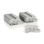 Rockwell Automation 1492-J IEC Terminal Block, One-Circuit Feed Through Block, 2.5 mm (# 22 AWG - # 14 AWG), Standard Feedthrough, Gray (Standard),